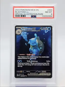 BLASTOISE EX 2023 POKEMON 151 SPECIAL ILLUSTRATION RARE 200/165 PSA 8 Q0731 - Image 1