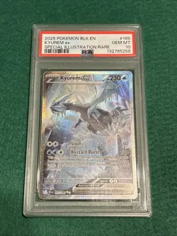 PSA 10 Kyurem ex 165/086 Special Illustration Rare SIR Black Bolt 2025 Pokemon - Image 1