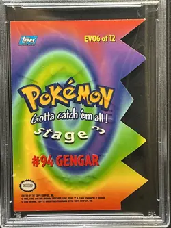 Die Cut GENGAR #EV06 2000 Topps Pokemon TV Animation S3 Embossed PSA 6 LOW POP - Image 4