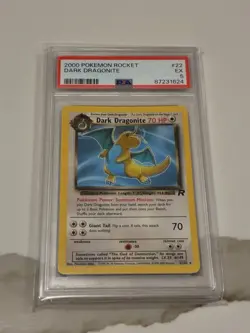 2000 Pokemon Rocket Dark Dragonite #22 PSA 5 - Image 5