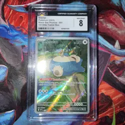 CGC 8 Snorlax #51 Black Star Promo Pokemon TCG 151 ETB - Image 1