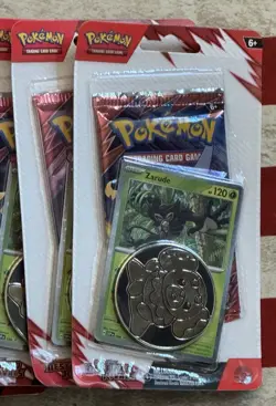 Lot of 13 Pokemon TCG Destined Rivals Checklane Blister Pack Zarude - Image 2