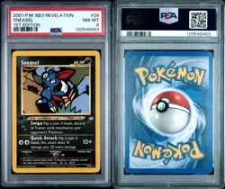 2001 POKEMON NEO REVELATION 1ST EDITION 24 SNEASEL NEAR MINT-MINT PSA 8 - Image 3