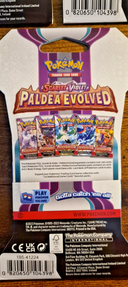 Pokemon Paldea Evolved Sleeved Booster Pack LOT of 5 Sealed Packs 171825.18 - Image 4