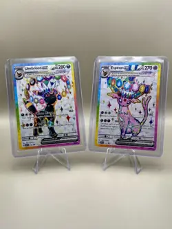Pokemon Umbreon and Espeon Black Star Promo SVP175 SVP176 Figure Collection NM/M - Image 1