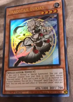 Yu-Gi-Oh! Dracotail Lukias Ultra Rare JUSH-EN001 Justice Hunters NM - Image 1