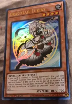 Yu-Gi-Oh! Dracotail Lukias Ultra Rare JUSH-EN001 Justice Hunters NM - Image 2