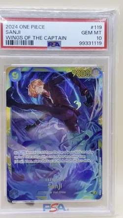 2024 One Piece Sanji OP06-119 SEC PSA 10 | Wings of the Captain | Secret Rare - Image 2