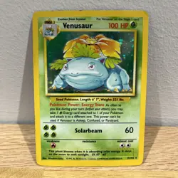 Base Set Venusaur 15/102 Pokemon Card Holo Rare 1999 WOTC Vintage TCG HP - Image 1