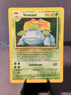 Pokemon TCG Venusaur Base Set Unlimited #15/102 Holo Rare WOTC VTG 1999 MP - Image 1