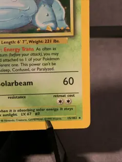 Pokemon TCG Venusaur Base Set Unlimited #15/102 Holo Rare WOTC VTG 1999 MP - Image 5