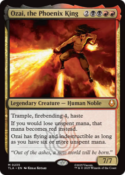 x1 Ozai, the Phoenix King TLA Avatar MTG 235 M/NM 1x - Image 1