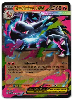 Mega Charizard X ex 013/094 - Phantasmal Flames Pokemon TCG - M/LP Card - Image 1