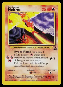 Pokemon Card Moltres 21 WoTC Promo - Image 1