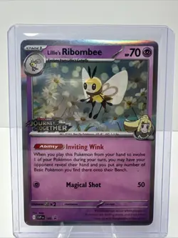 Lillie's Ribombee Pokemon Trading Card SVP 183 Black Star Promo Scarlet Violet - Image 1
