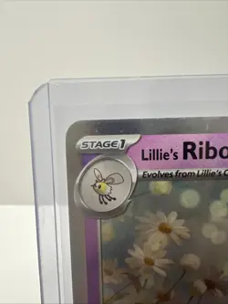 Lillie's Ribombee Pokemon Trading Card SVP 183 Black Star Promo Scarlet Violet - Image 2