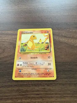 Pokemon TCG Charmander Base Set 46/102 Regular Unlimited Common Card MP - Image 2