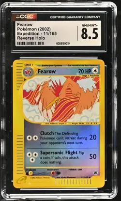 CGC 8.5 Fearow 2002 Expedition 11/165 Reverse Holo Pokemon Card - Image 1