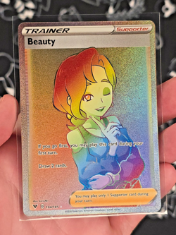 Beauty (Secret) 194/185 Pokemon Sword & Shield: Vivid Voltage Holo - NM - Image 2