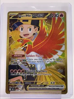 ETHAN'S HO-OH EX 2025 POKEMON DESTINED RIVALS HYPER RARE 239/182 Q5830 - Image 1