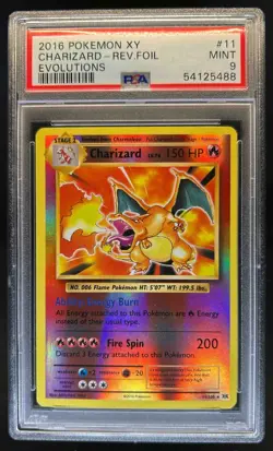2016 Pokemon XY Evolutions Charizard Reverse Holo #11/108 PSA 9 - Image 1