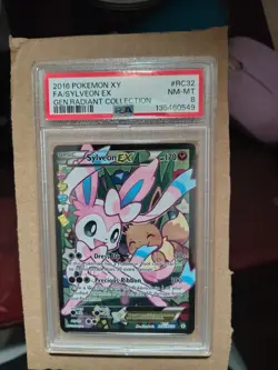 Pokemon TCG Sylveon EX Full Art RC32/RC32 Radiant Collection PSA 8 - Image 3