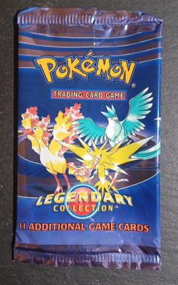 Vintage Pokemon TCG Legendary Collection Booster Pack - 3 Birds - EMPTY -BC-1#1 - Image 1