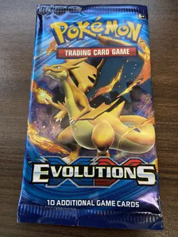 EMPTY Pokemon XY Evolutions Booster Pack Trading Card Game Charizard pack art 820650801556 - Image 2