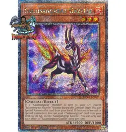 Yugioh! 1x Salamangreat Gazelle MP24-EN049 Quarter Century Secret Rare 1st Ed NM - Image 1