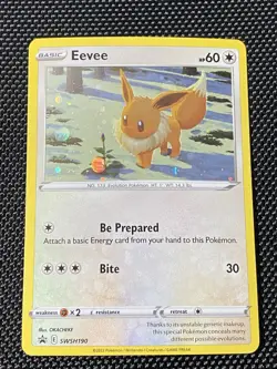 Eevee SWSH190 SWSH Sword & Shield Promo Cards Holo LP/NM - Image 1