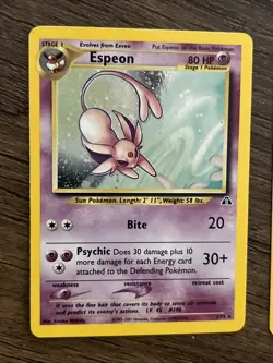 Pokemon Espeon 1/75 and Umbreon 13/75 Neo Discovery Holo Rare - Image 2