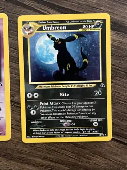 Pokemon Espeon 1/75 and Umbreon 13/75 Neo Discovery Holo Rare - Image 3