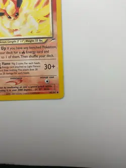 Pokemon Light Flareon Neo Destiny Card 46/105 unlimited - Image 3