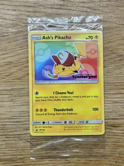 Ash's Pikachu Promo Card SM108 - I Choose You - Sealed New - Image 1