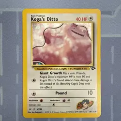 Koga's Ditto HOLO RARE 10/132 Gym Challenge VINTAGE 2000 Pokemon TCG - Image 1