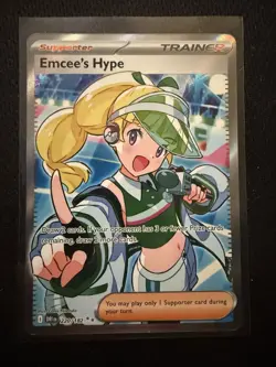 Emcee's Hype Ultra Rare Pokemon TCG Destined Rivals 220/182 - Image 1