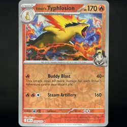 Pokemon TCG Destined Rivals Ethan’s Typhlosion Reverse Holo Rare 034/182 NM - Image 1