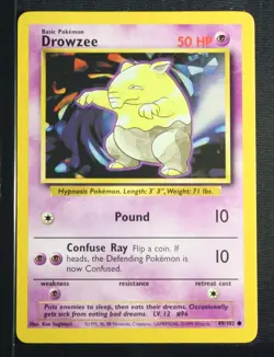 PSA 8 NEAR MINT MINT 1999 Pokemon Game Base #49 Drowzee !!! - Image 3