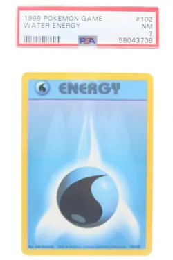 PSA 7 NEAR MINT 1999 Pokemon Game Base #102 Water Energy !!! - Image 1