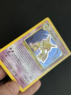 Pokemon TCG Alakazam 1/130 Base Set 2 Holo LP - Image 3