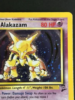 Pokemon TCG Alakazam 1/130 Base Set 2 Holo LP - Image 5