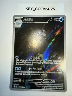 Palafin 225/091 Paldean Fates Illustration Rare Holo Pokemon Card 10 Contender - Image 1