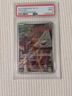2023 POKEMON SCARLET & VIOLET #210/198 DROWZEE ILLUSTRATION RARE PSA 9 - Image 1
