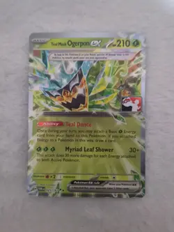 Teal Mask Ogerpon EX 025/167 Play! Stamp Pokemon Series 6 Prize Pack TCG - Image 1
