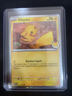 ‼2026 Pikachu 051/162 Pokemon Day 30th Anniversary Stamped Promo TCG Cosmo Holo - Image 1