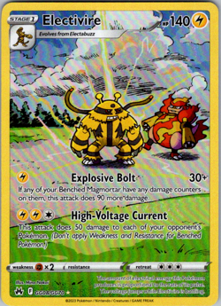 2023 Pokemon Electivire Crown Zenith Galarian Gallery GG08/GG70 NM - Image 1