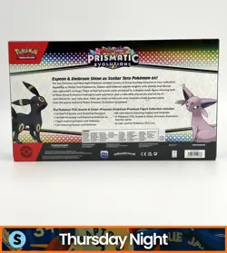 POKEMON PRISMATIC EVOLUTIONS ESPEON UMBREON PREMIUM FIGURE COLLECTION SEALED BOX - Image 2