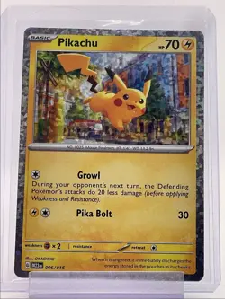 PIKACHU 2023 POKEMON 2023 MCDONALD'S MATCH BATTLE PROMO 006/015 Q5830 - Image 1