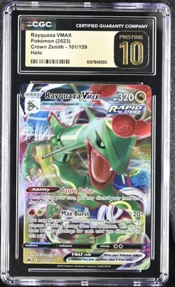 Pokemon Rayquaza VMAX 2023 Crown Zenith 101/159 CGC PRISTINE 10 - Image 1