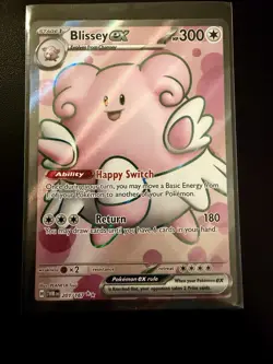 Pokemon 2024 Twilight Masquerade Blissey EX #201/167 Ultra Rare NM - Image 1